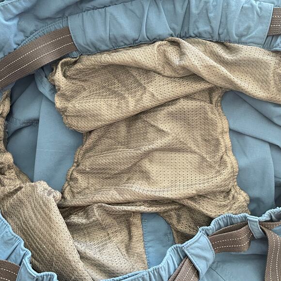 LL Bean Shorts Mens XXL 40x8 Blue Nylon Belted Mesh Lined Hybrid Trunks Pockets - Picture 8 of 10